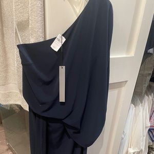 Halston one shoulder  cocktail dress